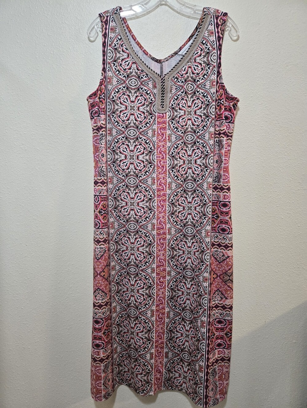 Boho Christopher & Banks  Medallion Print Sleeveless Shift Dress Size L